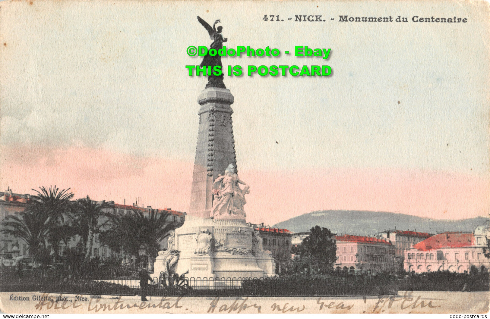 R455422 Giletta. 471. Nice. Monument Du Centenaire - World