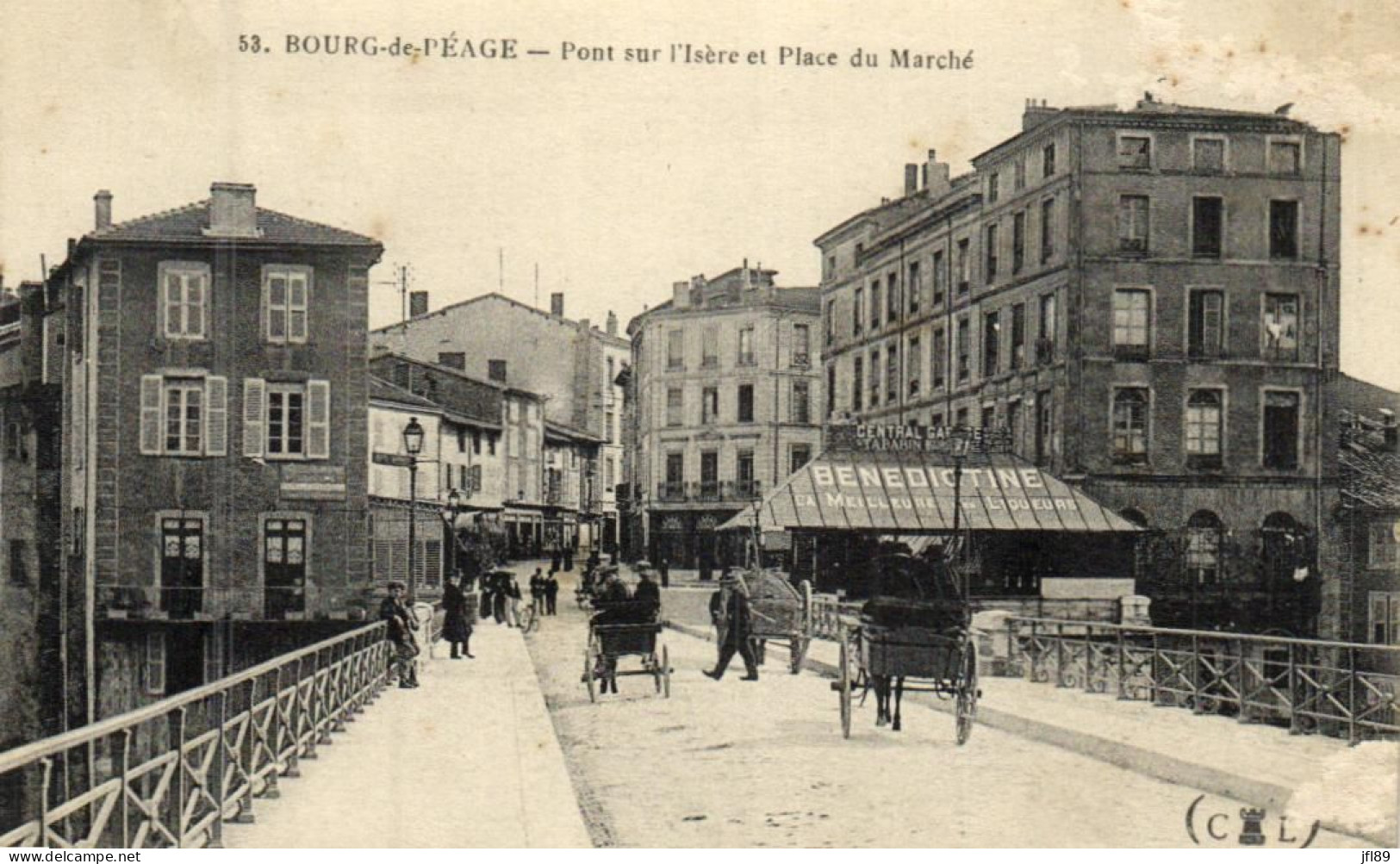 France > [26] Drôme > Bourg-de-Péage - Ponr Sur L'Isère Et Place Du Marché - 15146 - Bourg-de-Péage