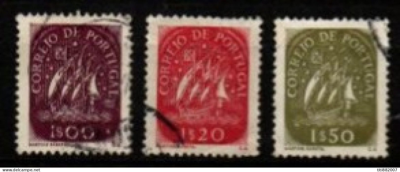 PORTUGAL  -   1949.  Y&T N° 708 à 710 Oblitérés   Caravelle - Used Stamps