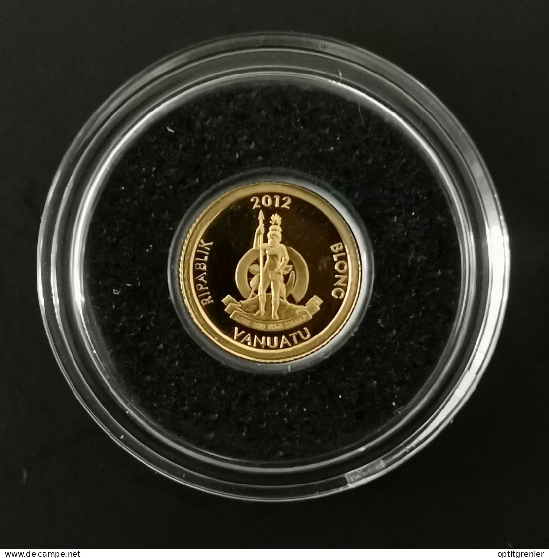 20 VATU OR 2012 BE LA VIELLE VILLE DE JERUSALEM VANUATU / GOLD / 0.5g Or 585 + CERTIFICAT - Vanuatu