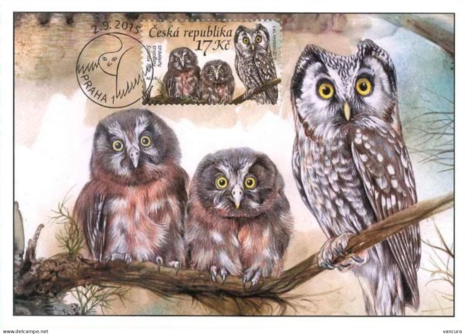 CM 853-6 Czech Republic European Owls 2015 - Owls