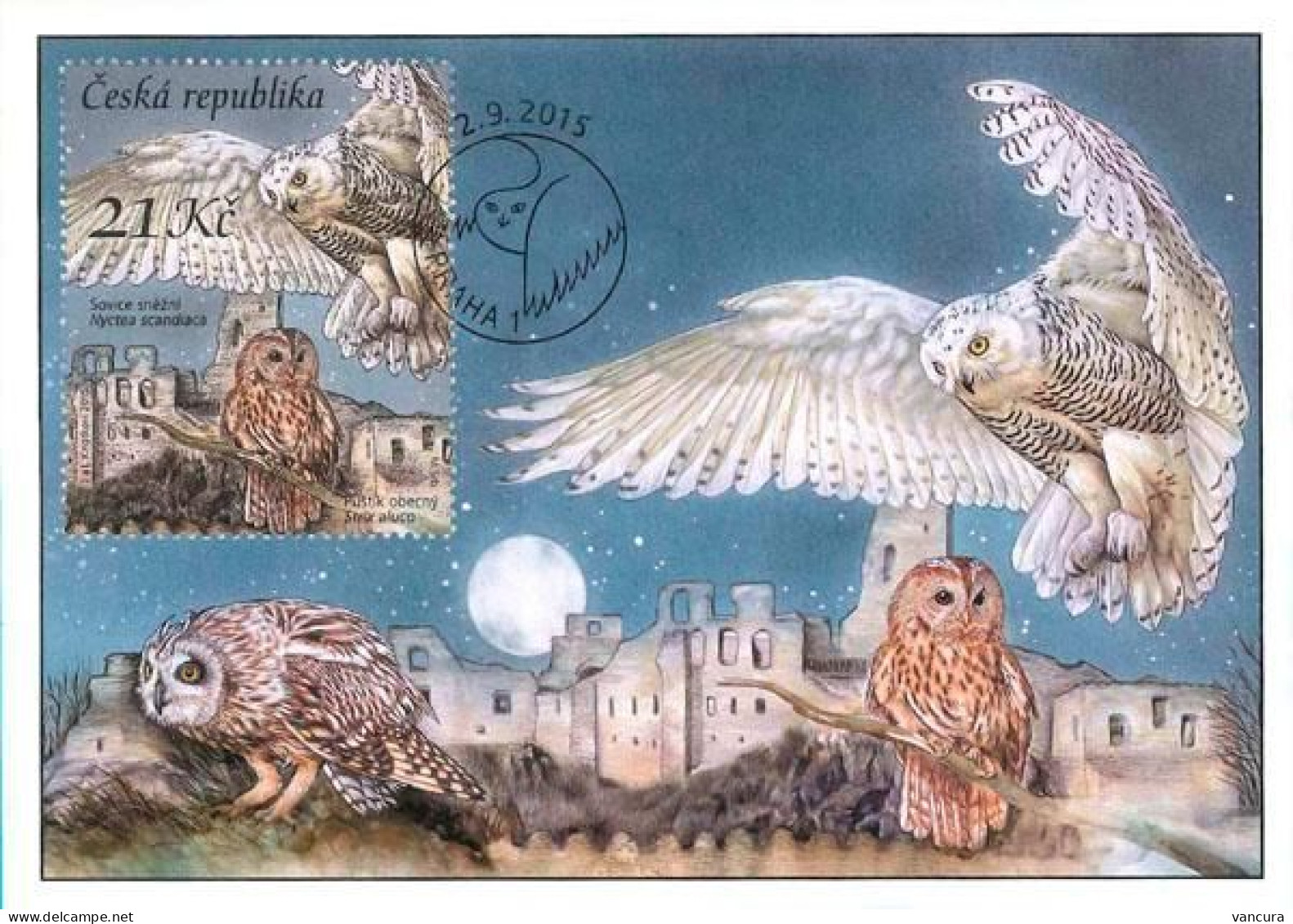 CM 853-6 Czech Republic European Owls 2015 - Hiboux & Chouettes