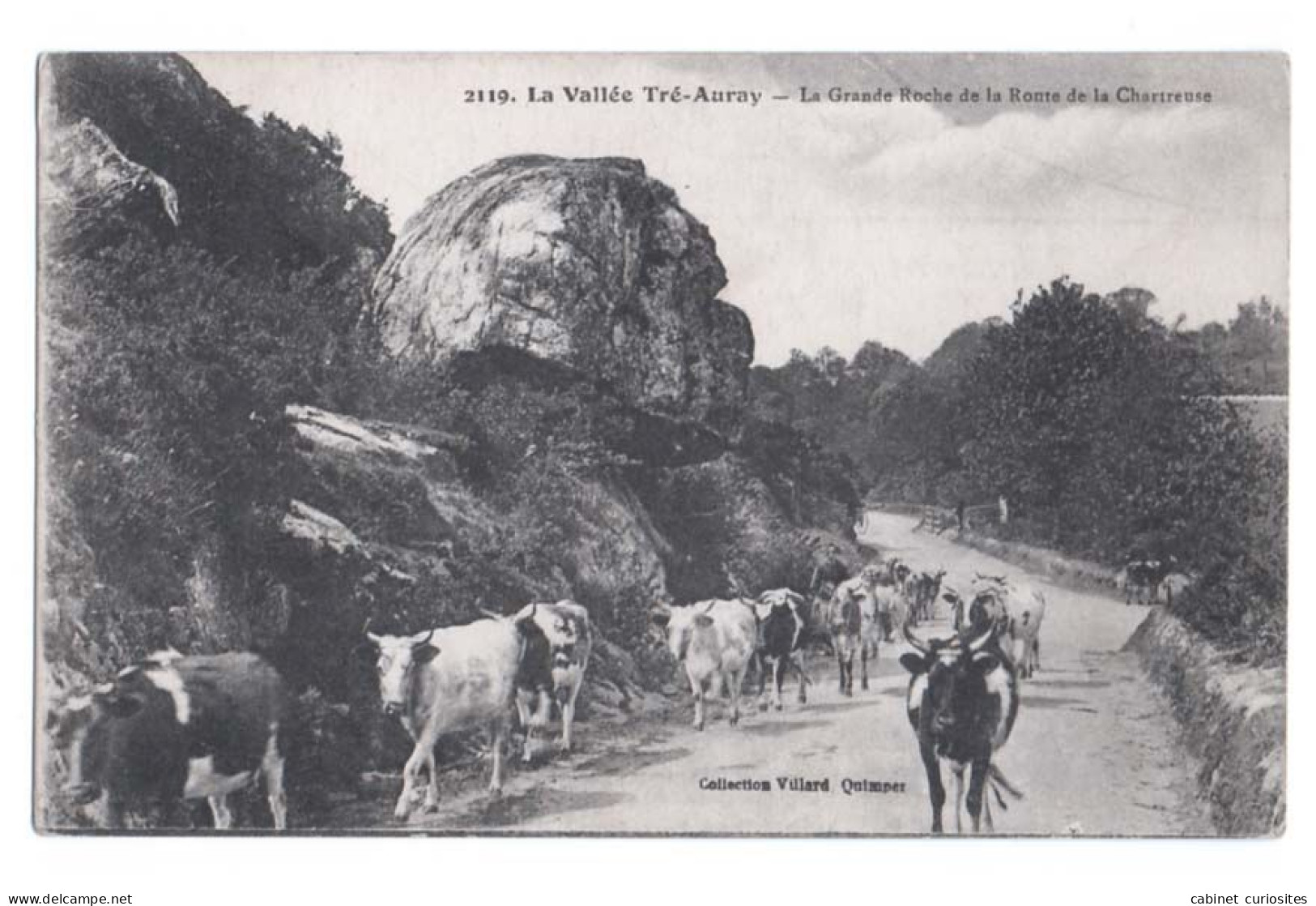 La Vallée Tré-Auray  [56] Morbihan - La Grande Roche De La Route De La Chartreuse - Fermière Et Ses Vaches - Animée - Andere & Zonder Classificatie