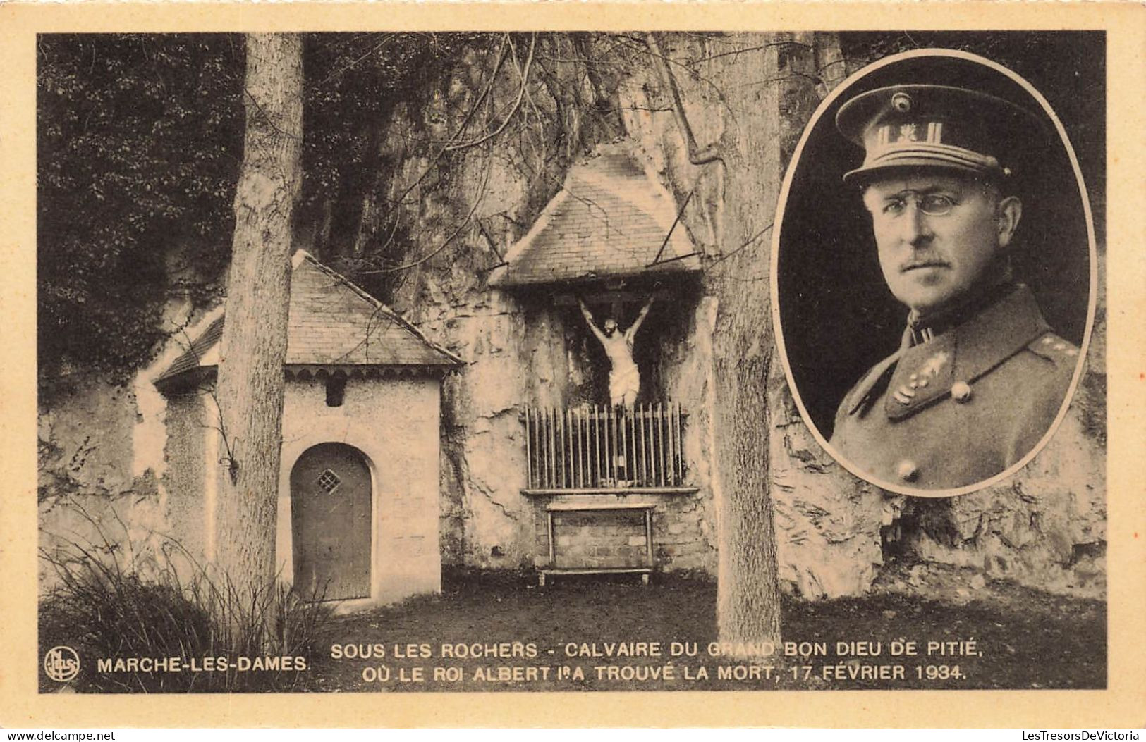 BELGIQUE - Marches Les Dames - Sous Les Rochers - Où Le Roi Albert 1er A Trouvé La Mort - Carte Postale Ancienne - Namur