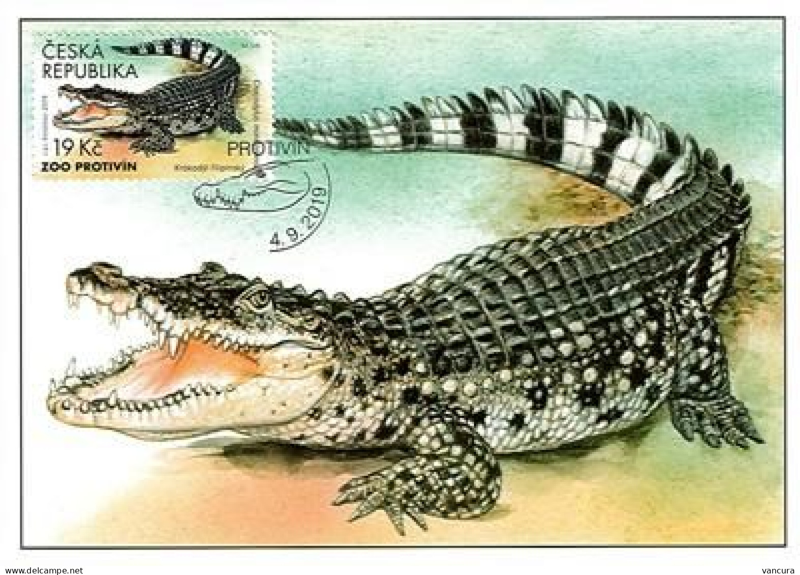 CM 1038 Czech Republic Nature Protection: Zoological Gardens IV 2019 Crocodile - Other & Unclassified