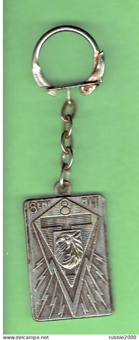 PORTE CLEFS INSIGNE METAL 8e REGIMENT DE TRANSMISSION FORTERESSE DU MONT VALERIEN A SURESNES - Armée De Terre