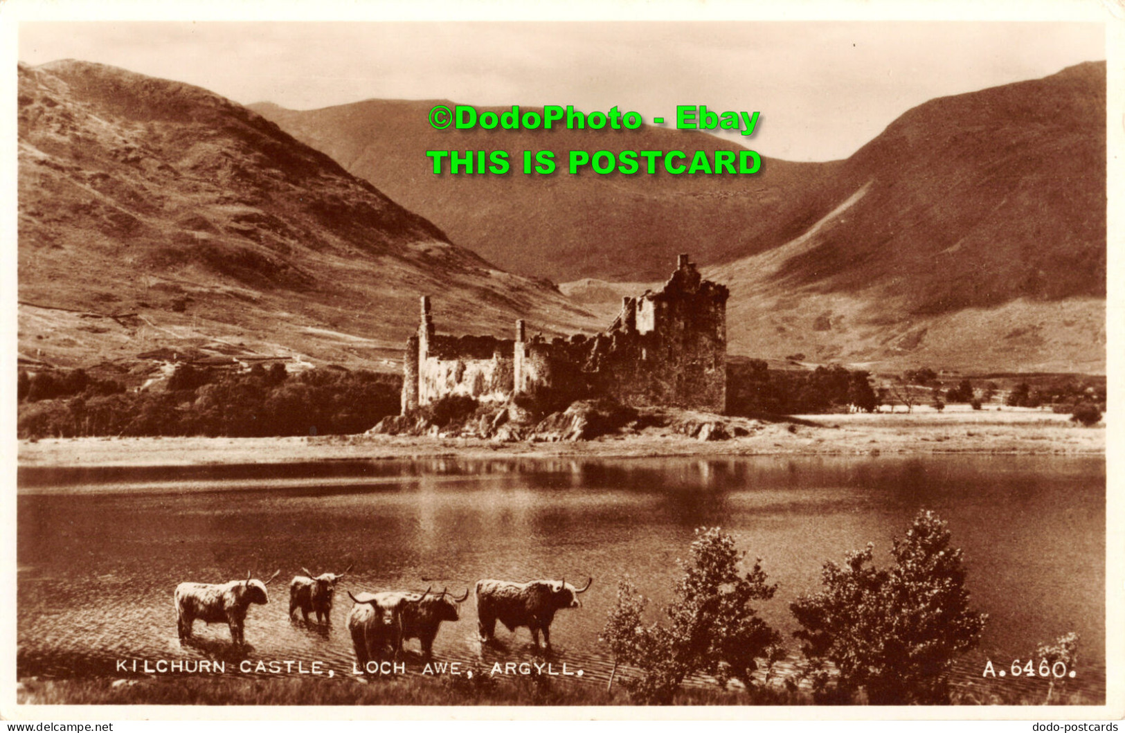 R455481 Kilchurn Castle. Loch Awe. Argyll. A. 6460. Valentines. RP - Monde