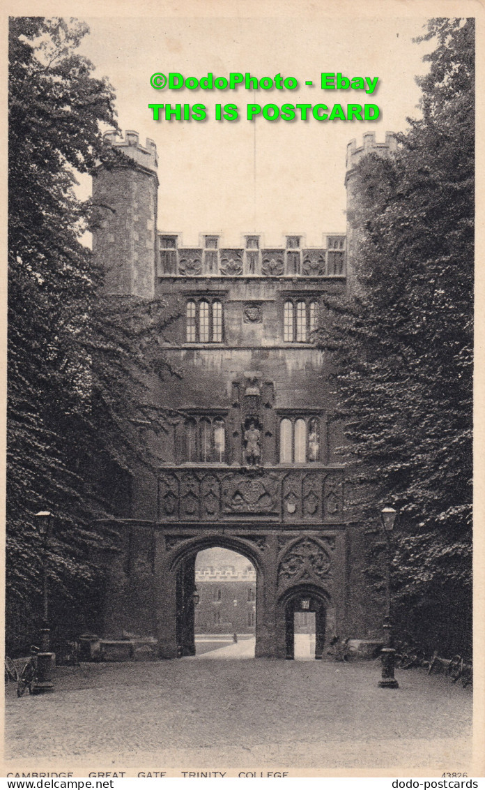R455682 Cambridge Great Gate Trinity College. 43826. Photochrom - Monde
