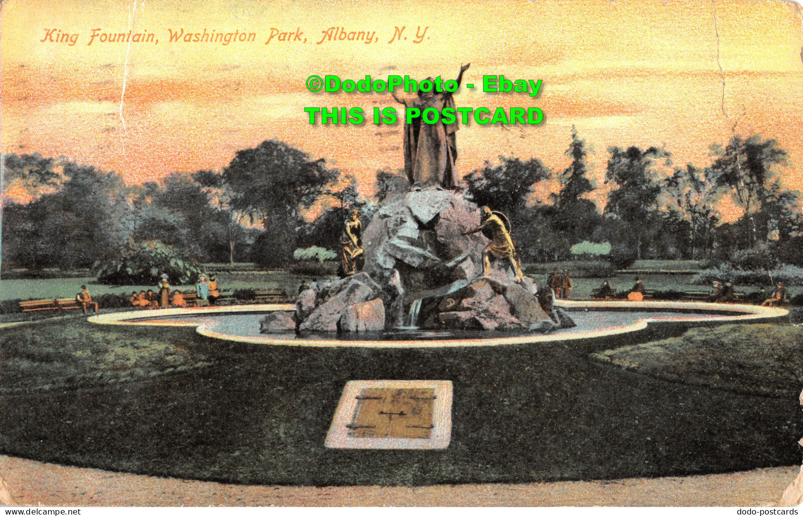 R455490 King Fountain. Washington Park. Albany. N. Y. 1909 - World