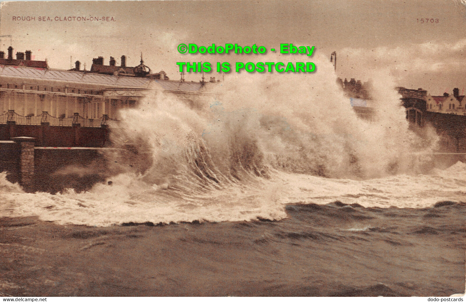 R455699 Rough Sea. Clacton On Sea. 15703. Cook And Eaves. 1933 - World