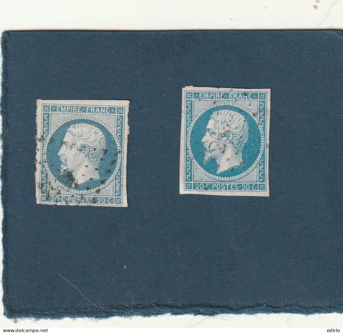 ///   FRANCE /// N° 14 Bleu 20cts  Bleu Laiteux Et Bleu Clair (ciel) - 1853-1860 Napoleon III