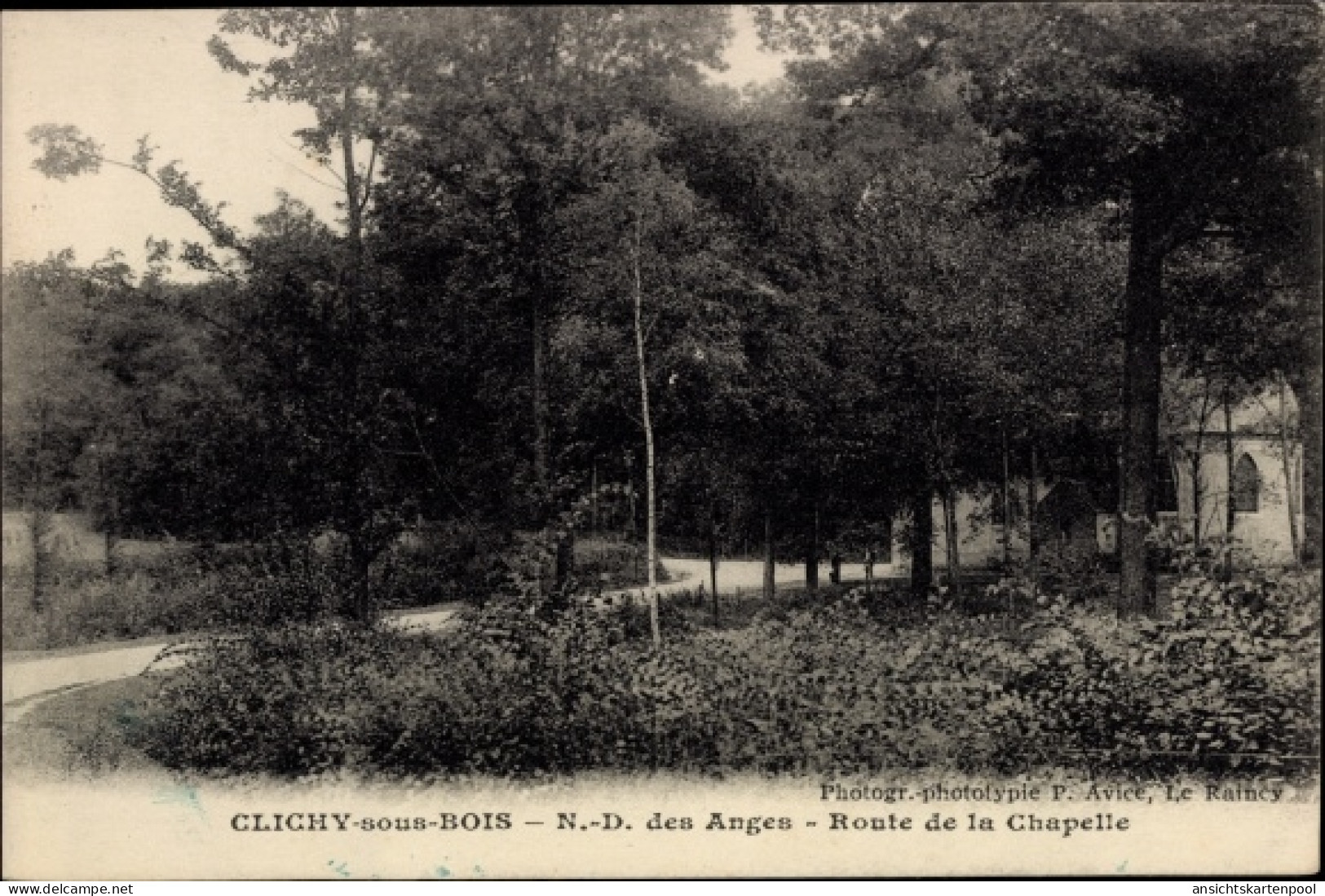 CPA Clichy Sous Bois Seine Saint Denis, Notre Dame Des Anges, Route De La Chapelle - Other & Unclassified