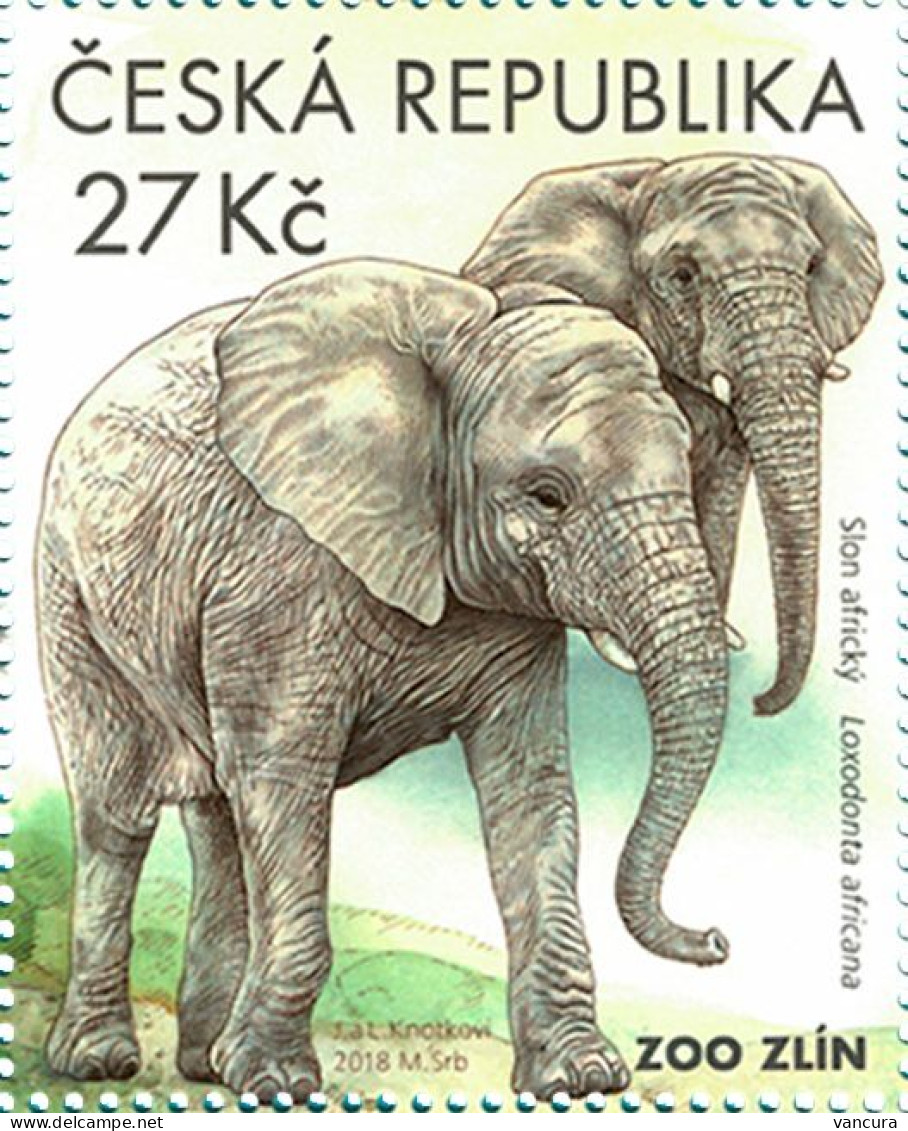 ** 993 Czech Rep. Nature Protection: Zoological Gardens III 2018 Elephant - Elefanti