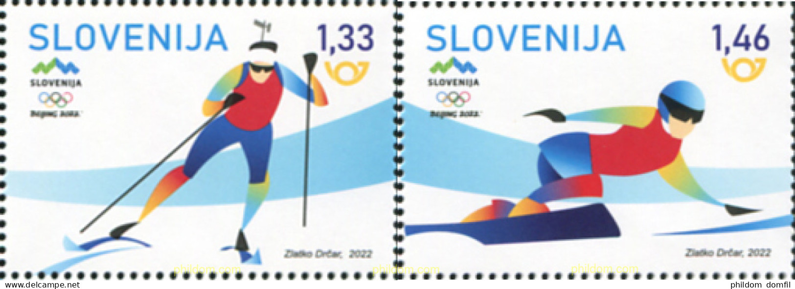 665903 MNH ESLOVENIA 2022 24 JUEGOS OLÍMPICOS DE INVIERNO - BEIJING 2022 - Slovénie