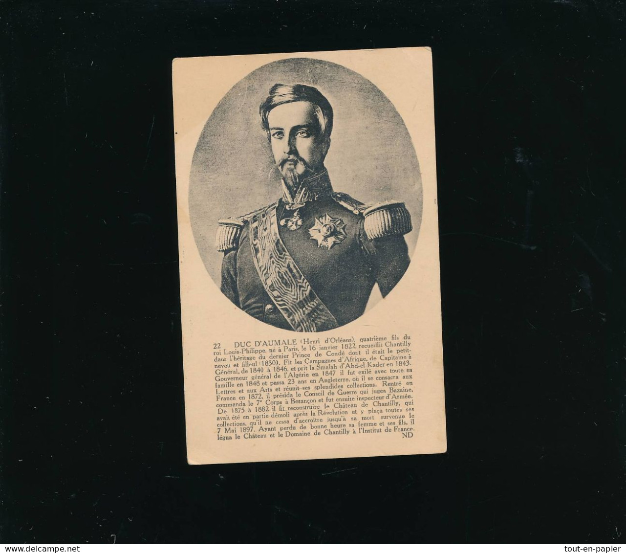 CPA  Histoire - Homme Célèbre - ND Photo - Duc D'Aumale - Henri D'Orléans - History