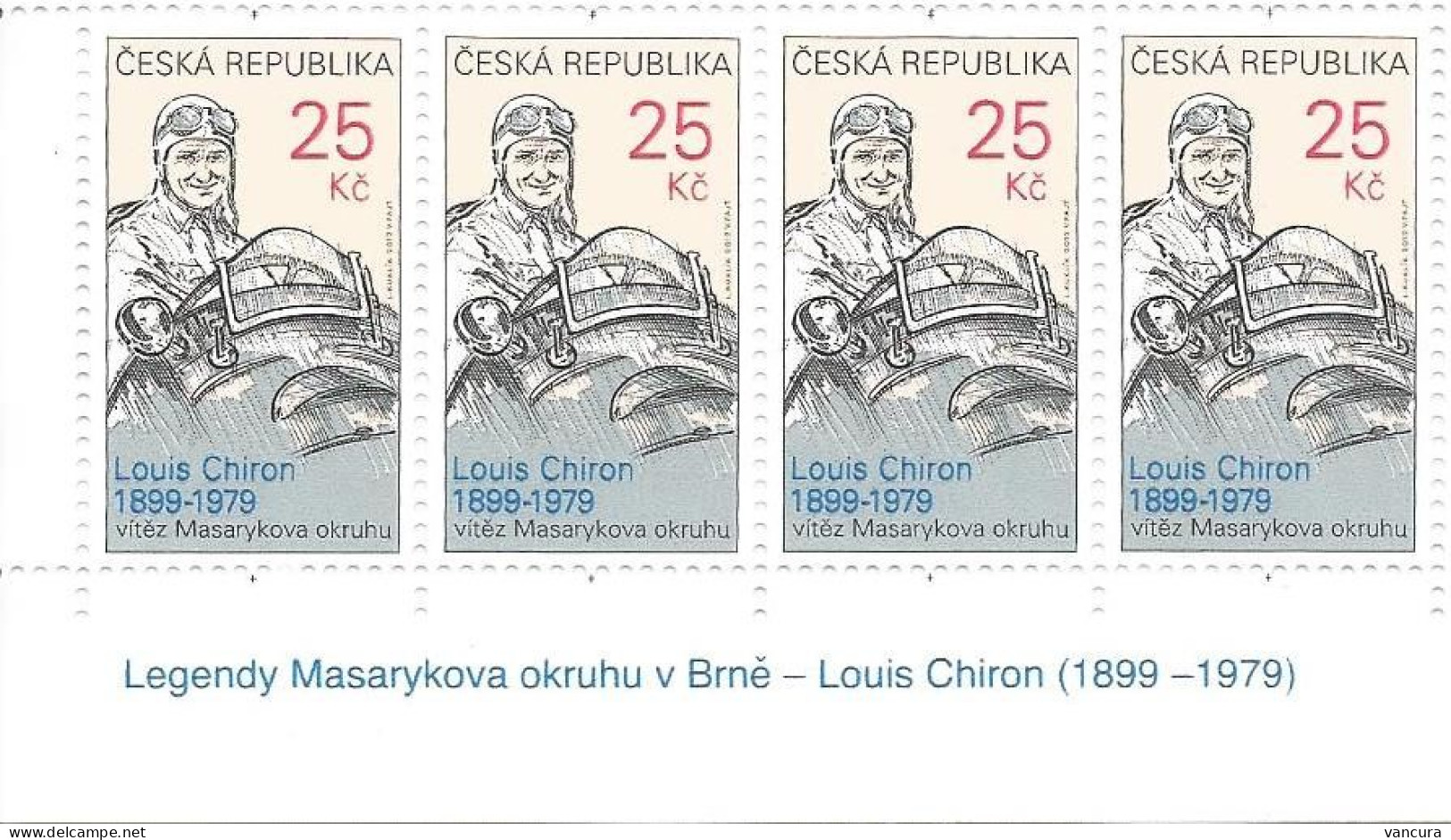 ** 744 Czech Republic Legends Of The Masaryk Ring Louis Chiron, Winner 2012 - Unused Stamps