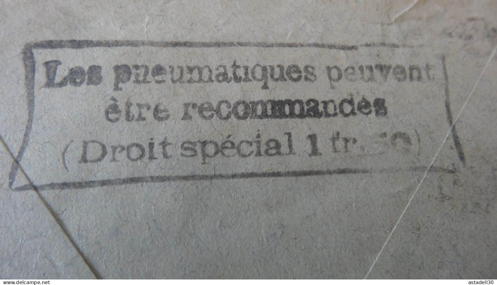 Enveloppe PNEUMATIQUE 1938   ............. BOITE1  ....... 536 - 1921-1960: Période Moderne