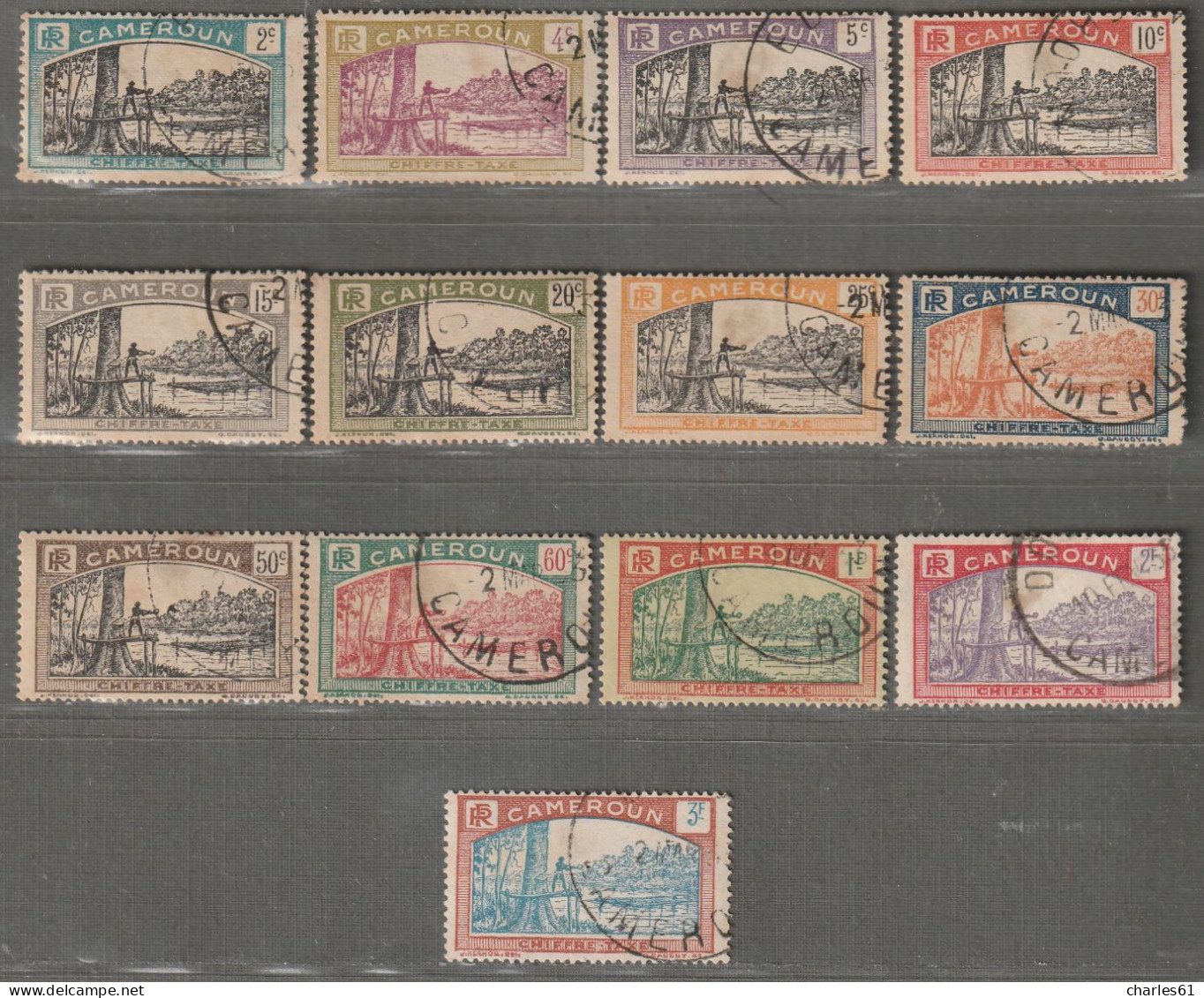 CAMEROUN - Timbres Taxe N°1/13 Obl (1925-27) - Gebruikt