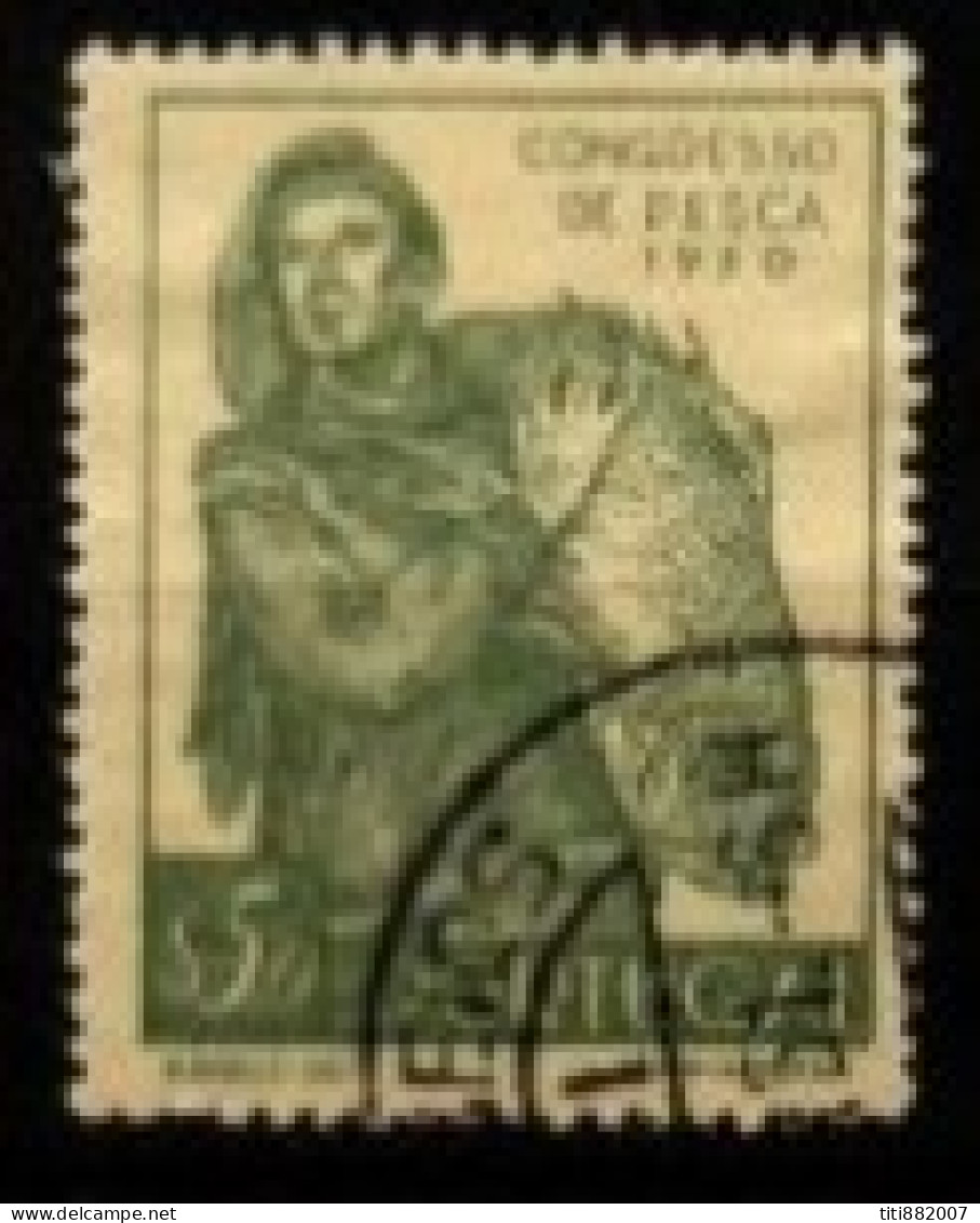 PORTUGAL  -   1951.  Y&T N° 742 Oblitéré.   Pêcheur - Used Stamps