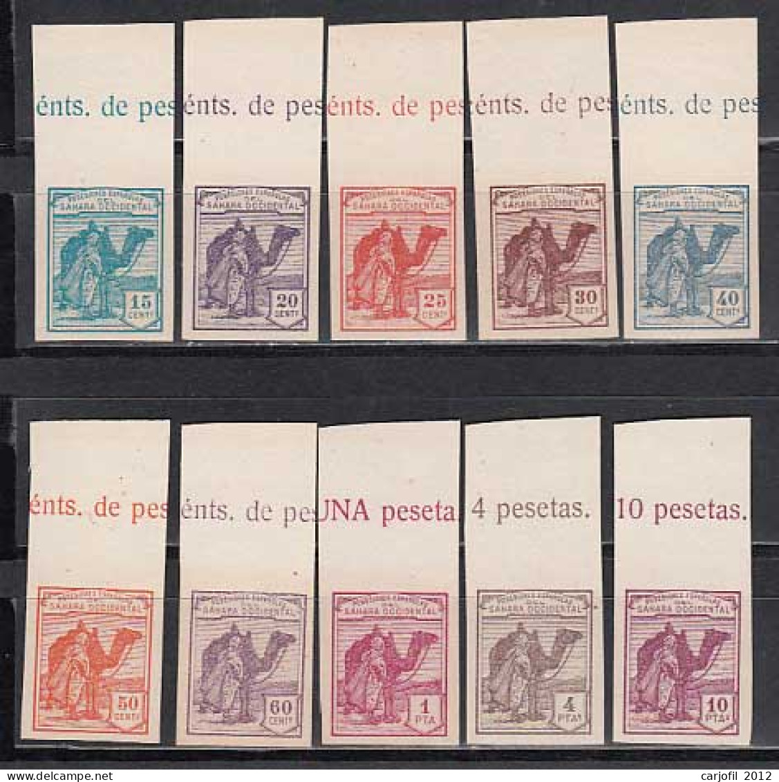 Sahara Correo 1937 Edifil NE 1/10s (*)  Mng Bonito Borde Hoja Sin Dentar - Spanische Sahara