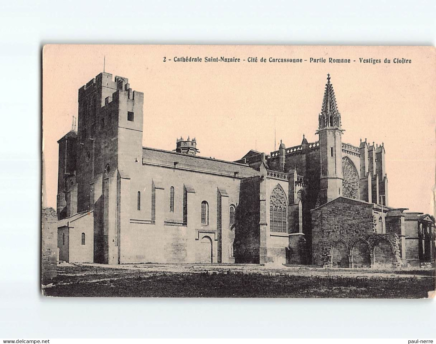 CARCASSONNE : Cathédrale Saint-Nazaire, Partie Romane, Vestige Du Cloître - état - Carcassonne