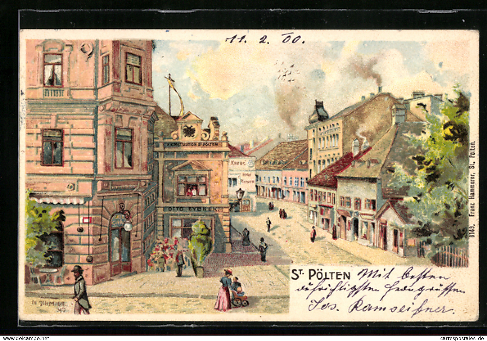 Lithographie St. Pölten, Poststation, Café Und Hotel Pittner  - Other & Unclassified