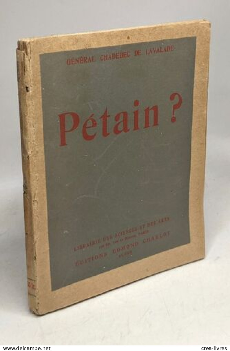 Pétain - Geschiedenis