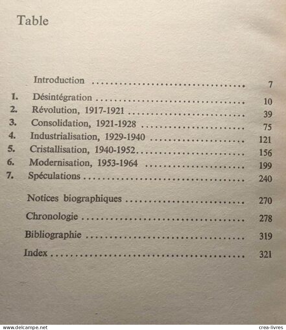 Bilan De L'U. R. S. S. 1917-1967 - Geschiedenis