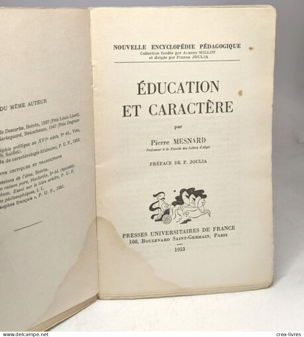 Education Et Caractère. Nouvelle Encyclopédie Pédagogique - Other & Unclassified