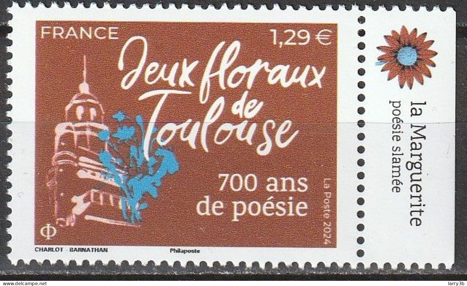 2024 - Y/T 5xxx - "JEUX FLORAUX DE TOULOUSE – 700 ANS DE POÉSIE" - BDF ISSU FEUILLET 1,29 € - NEUF ** MNH - Neufs