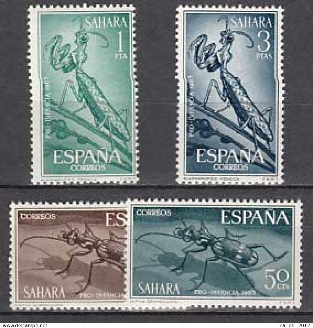 Sahara Correo 1965 Edifil 242/5 ** Mnh Fauna - Spanish Sahara