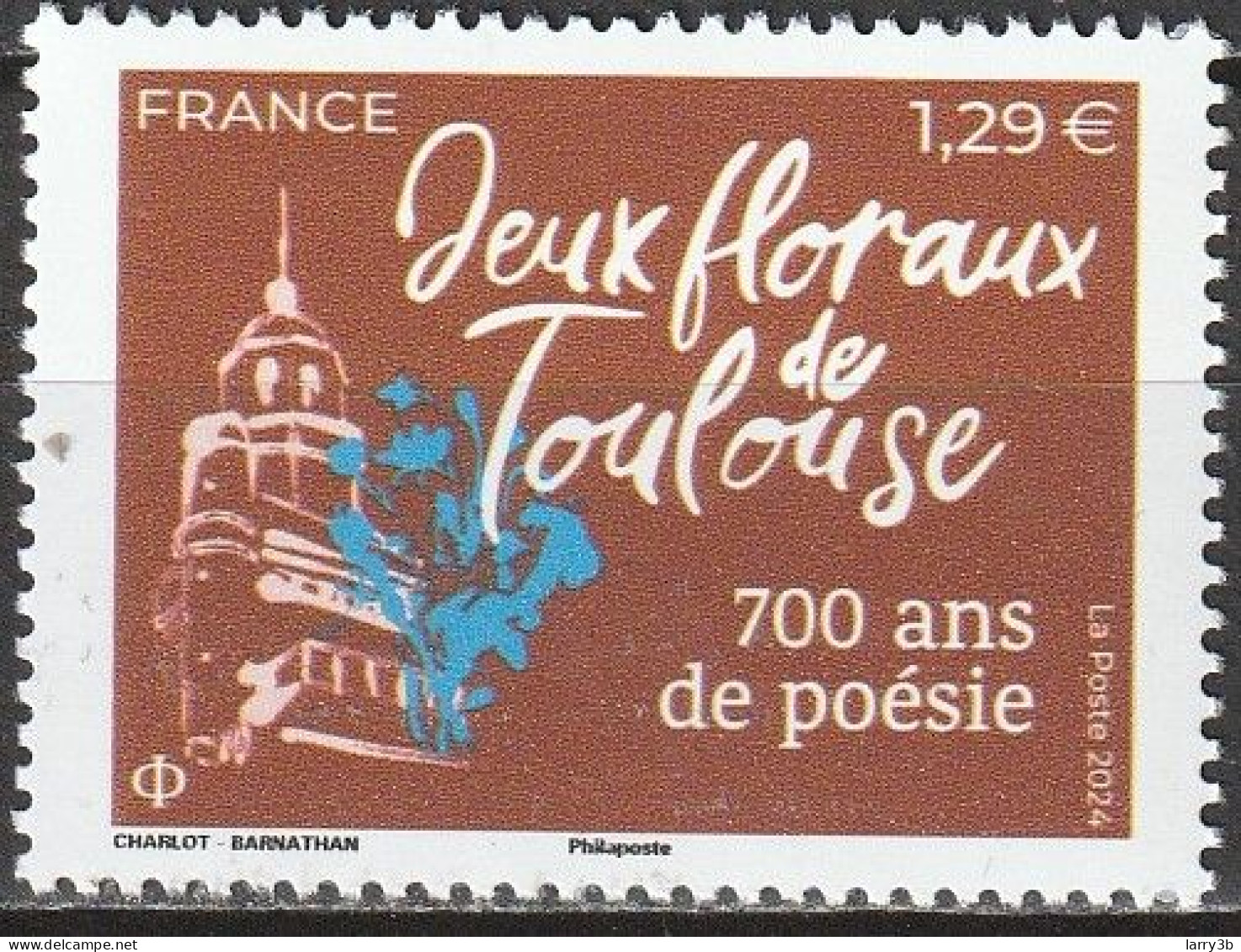 2024 - Y/T 5xxx - "JEUX FLORAUX DE TOULOUSE – 700 ANS DE POÉSIE" - ISSU FEUILLET 1,29 € - NEUF ** MNH - Nuevos