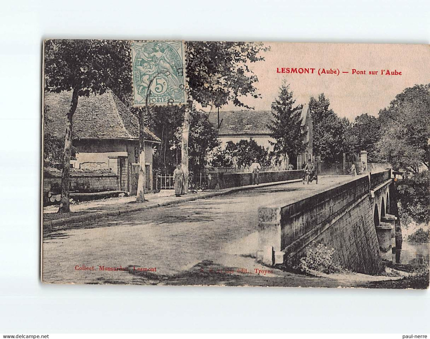 LESMONT : Pont Sur L'Aube - état ( Partiellement Décollée ) - Autres & Non Classés