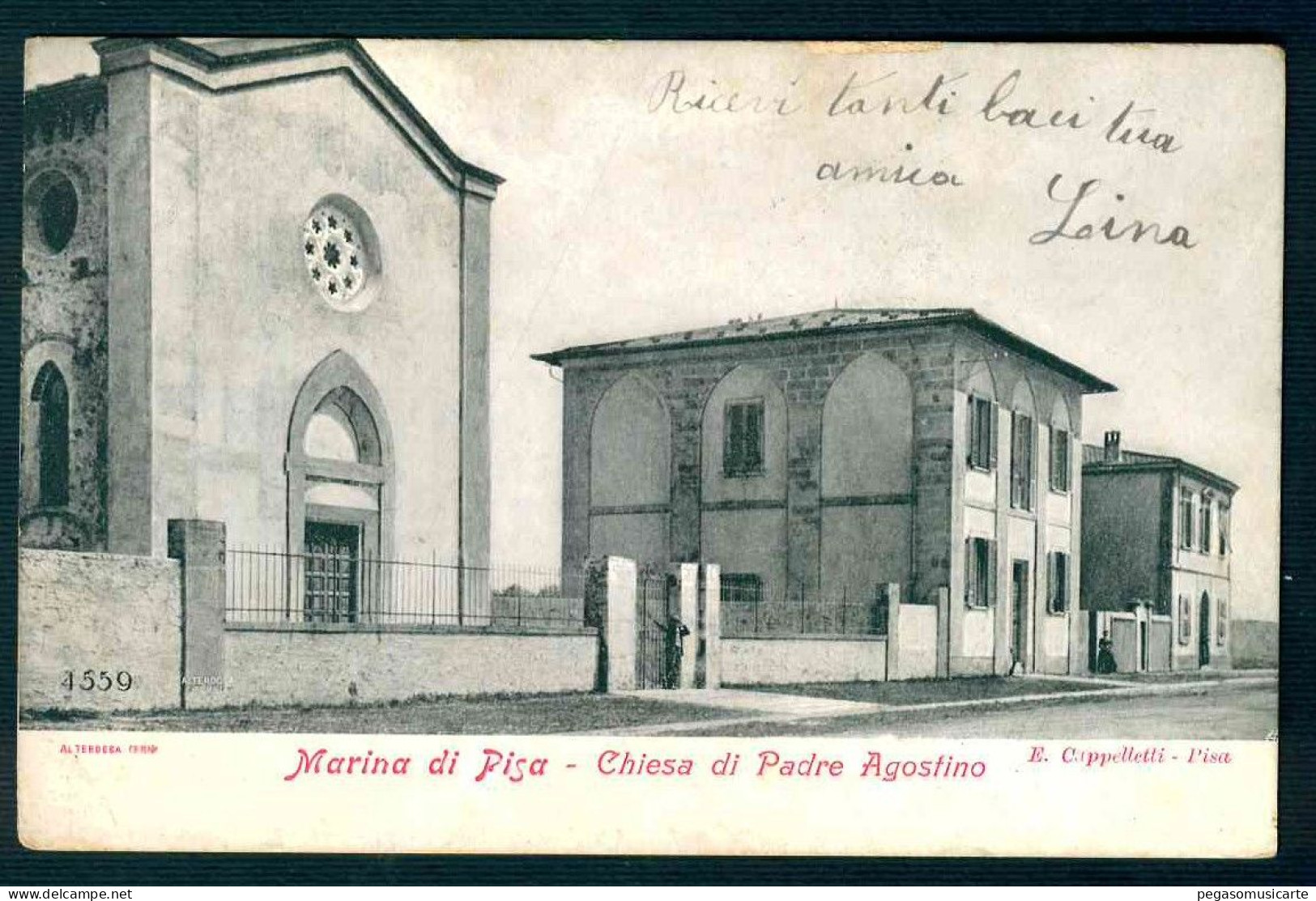 BK052 MARINA DI PISA - CHIESA DI PADRE AGOSTINO 1901 - Pisa