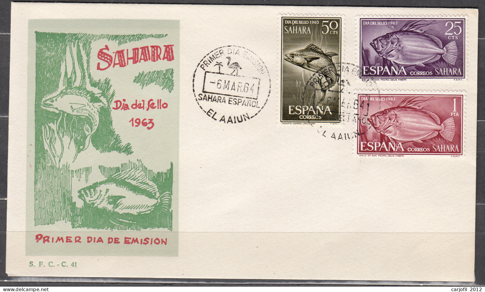 Sahara Sobres 1º Día 1964 Edifil 222/4 - Spanish Sahara