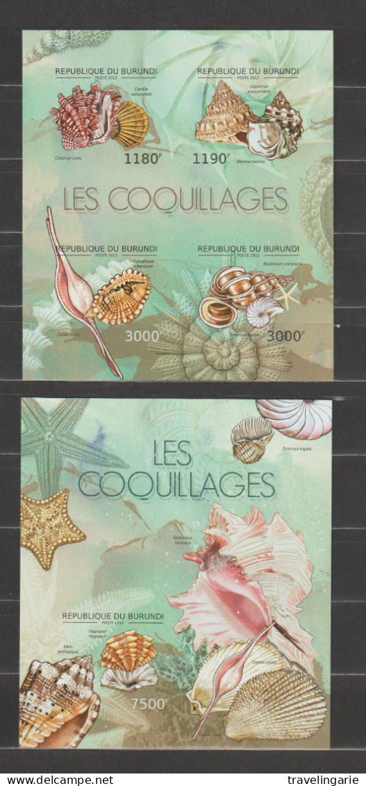 Burundi 2012 Shells / Les Coquillages S/S Imperforate/ND MNH/ ** - Conchas