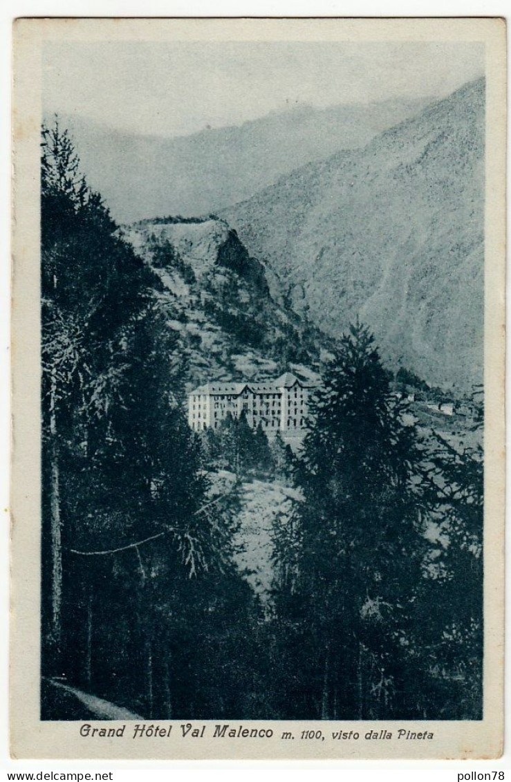 GRAND HOTEL VAL MALENCO Visto Dalla Pineta - SONDRIO - Vedi Retro - Formato Piccolo - Sondrio