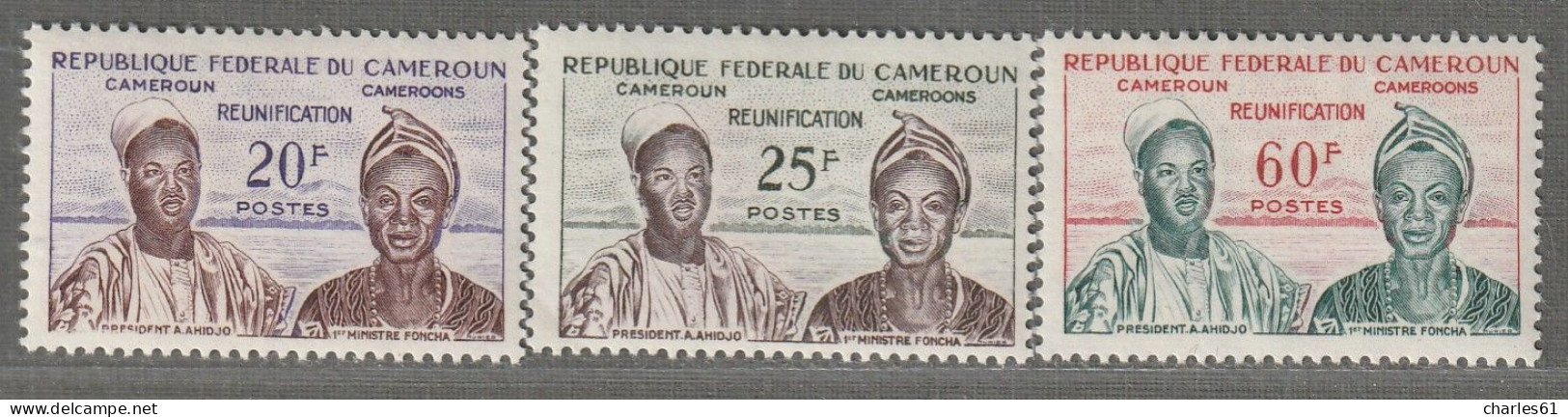 CAMEROUN - N°329/31 ** (1962) Réunification - Cameroon (1960-...)