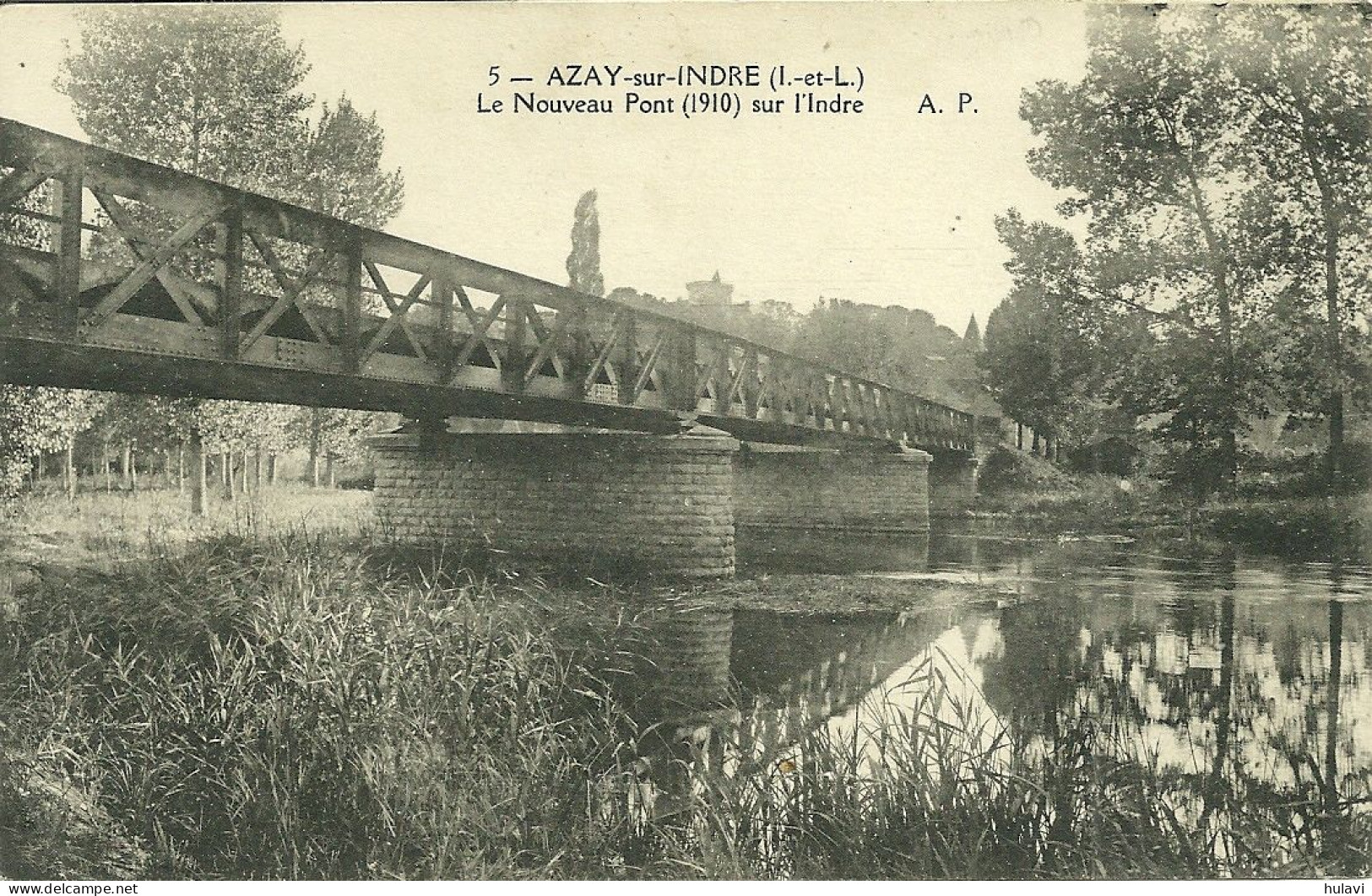 37  AZAY SUR INDRE - LE NOUVEAU PONT SUR L' INDRE(pli D' Angle) (ref 8383) - Azay-le-Rideau