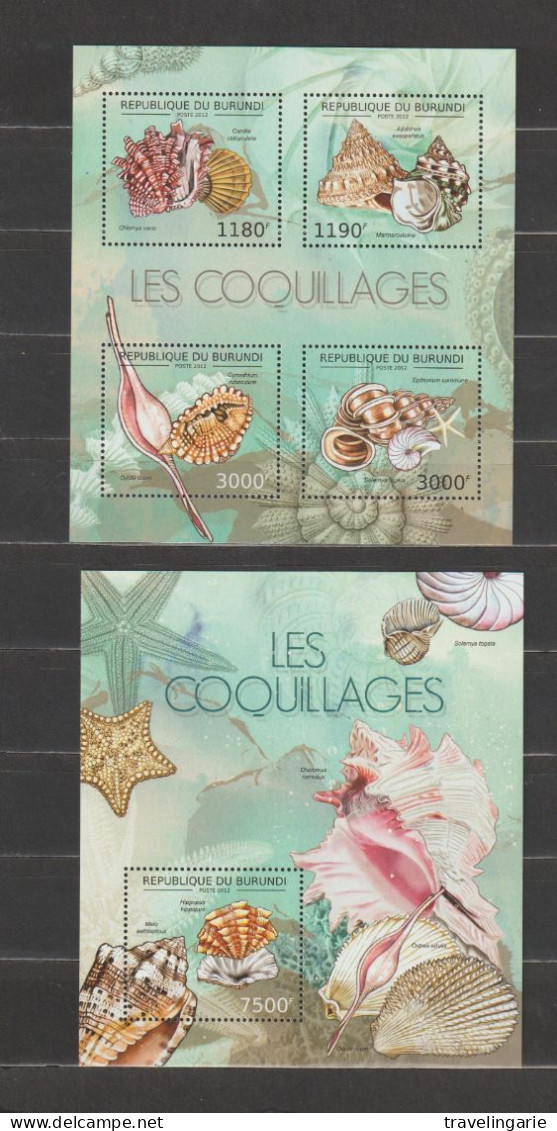 Burundi 2012 Shells / Les Coquillages S/S  MNH/ ** - Blocks & Kleinbögen