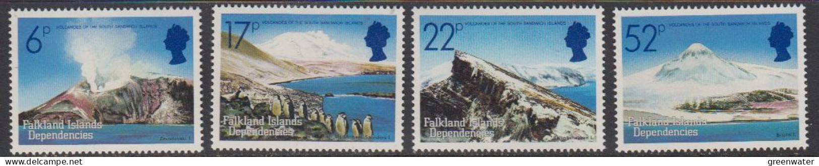 Falkland Islands Dependencies (FID) 1984 Volcanoes 4v ** Mnh (59823) - South Georgia