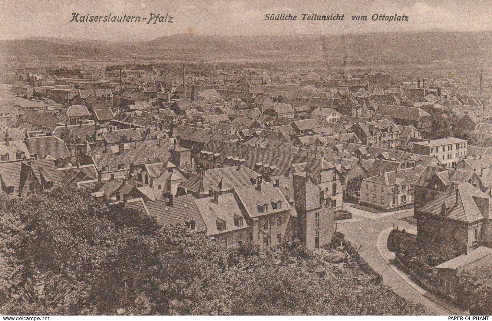 6750 KAISERSLAUTERN, Blick Vom Ottoplatz, 1919 - Kaiserslautern