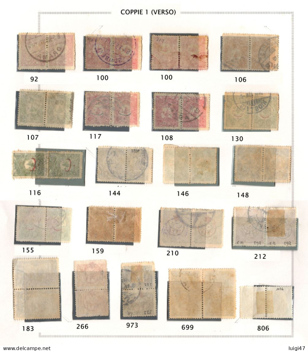 1915-1976  Eterogenea Accumulazione Di Coppie Usate Di Impero Ottomano E Turchia - Used Stamps