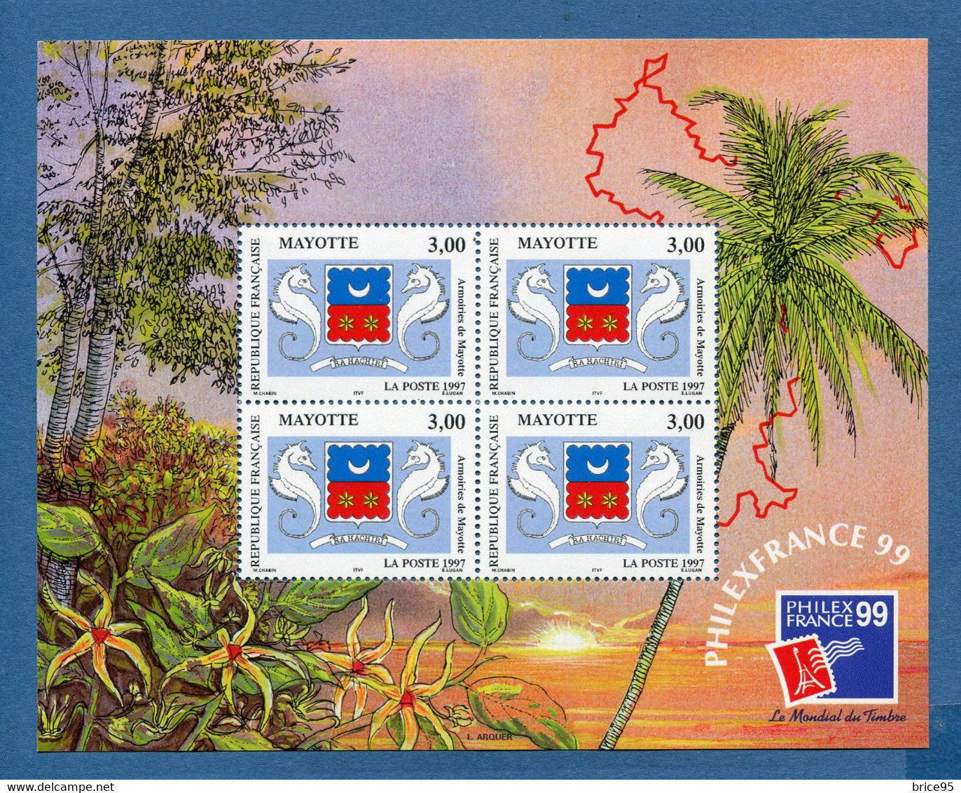 Mayotte - YT Bloc N° 1 ** - Neuf Sans Charnière - 1999 - Blocks & Kleinbögen