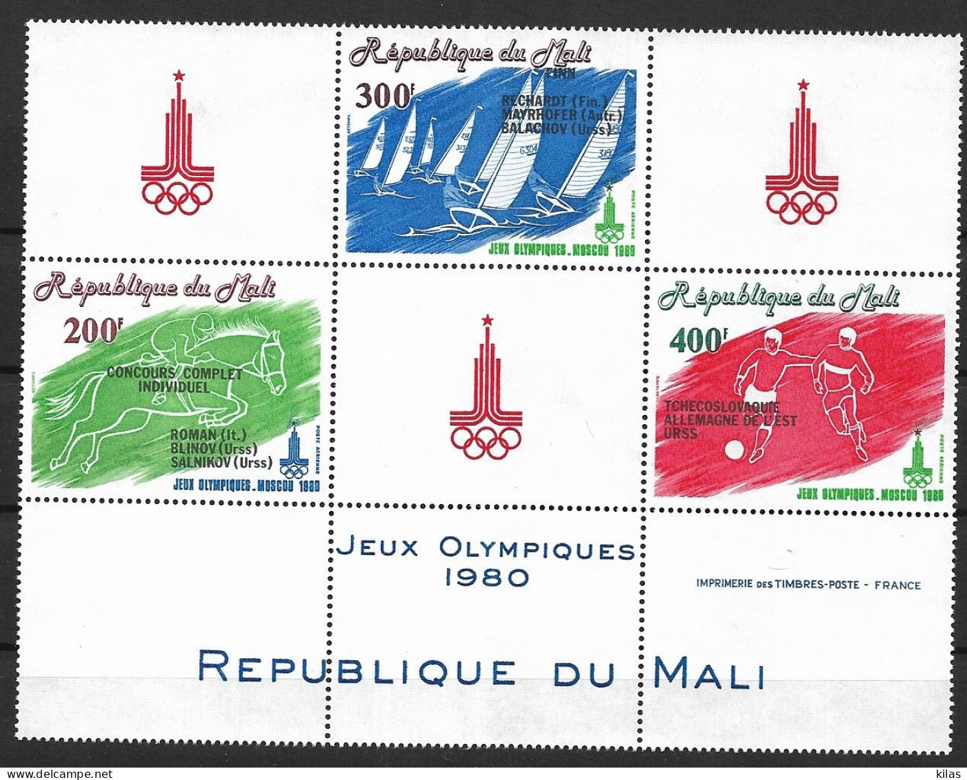 MALI 1980 Olympic Games Moscow , Overprint MNH - Sommer 1980: Moskau