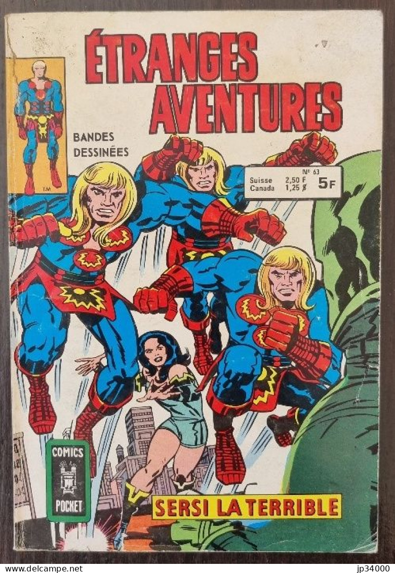 ETRANGES AVENTURES N°63. Sersi La Terrible. Comics Pocket-Aredit En 1979 - Petit Format