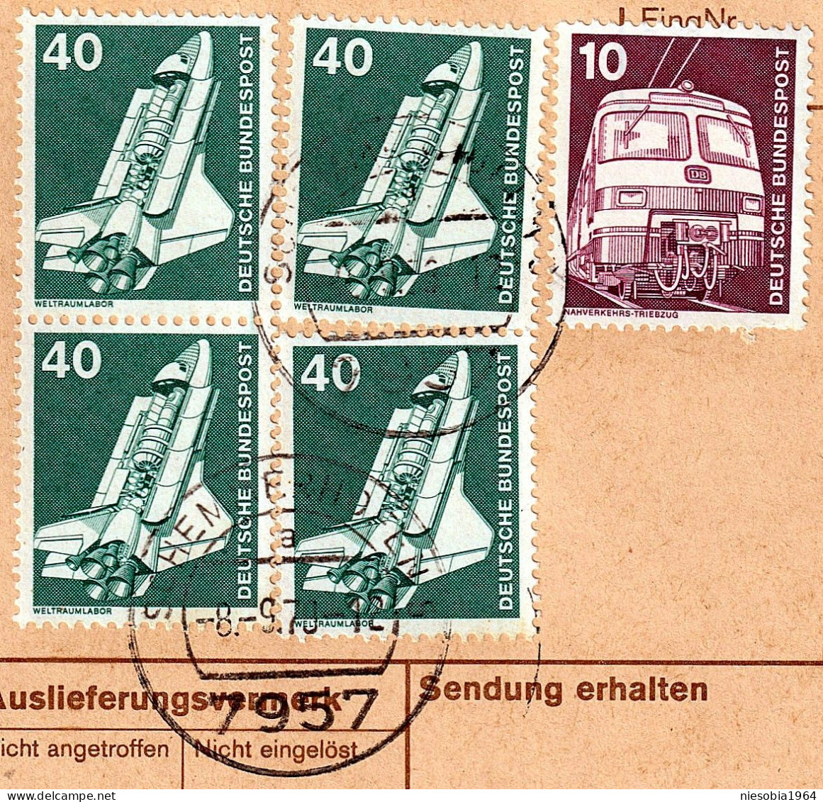 Cash On Delivery / Invoice Seals Josef Witt KG Weiden - Schemmerhofen 8.9.79 / Weiden 6.9.79 & 5 Stamps - Autres & Non Classés