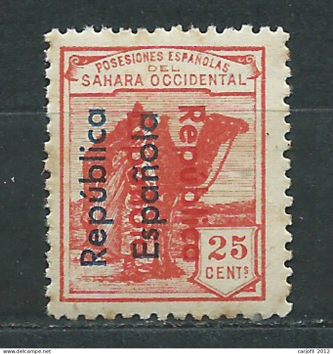 Sahara Sueltos 1934 Edifil 40C (*) Mng  Sobrecarga Doble - Sahara Espagnol