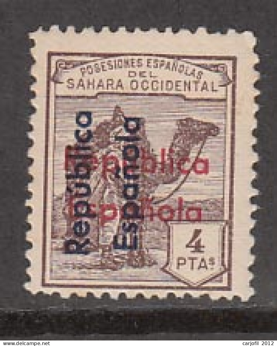 Sahara Sueltos 1935 Edifil 46D * Mh  Sobrecarga Vertical De Arriba Abajo Y Horiz - Spanische Sahara