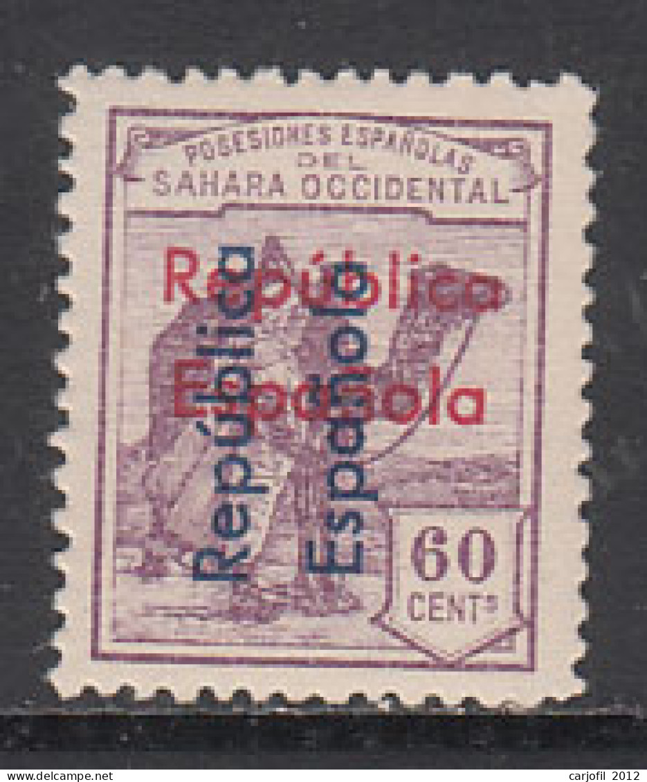 Sahara Sueltos 1935 Edifil 44D * Mh  Sobrecarga Vertical De Arriba Abajo Y Horiz - Spaanse Sahara